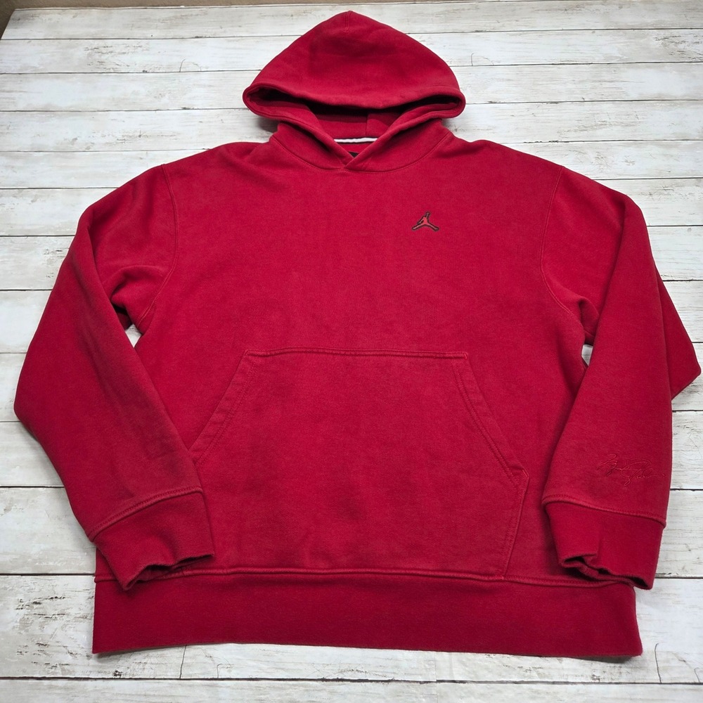 Jordan Jumpman Essentials Hoodie DA9818-687 Pullover Men Large Red Embroidered